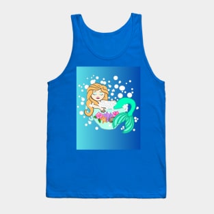 Teacup  Mermaid (blue ombré) Tank Top